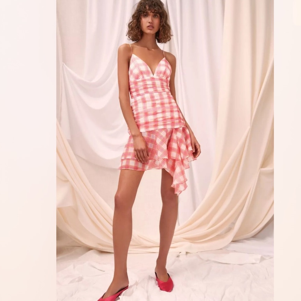 C/Meo Collective Solace V Neck Puff  Mini Dress